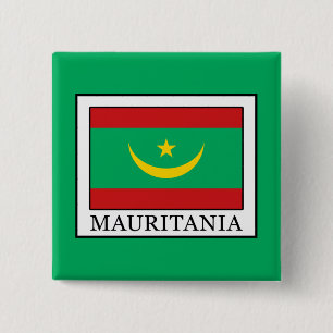 Mauritanië Vierkante Button 5,1 Cm