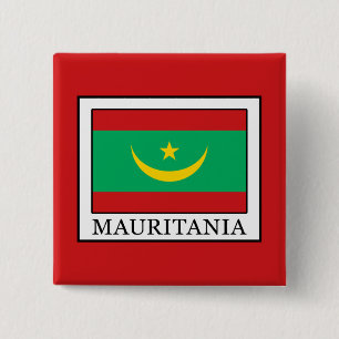 Mauritanië Vierkante Button 5,1 Cm