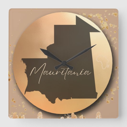 Mauritanië Vierkante Klok (Voorkant)