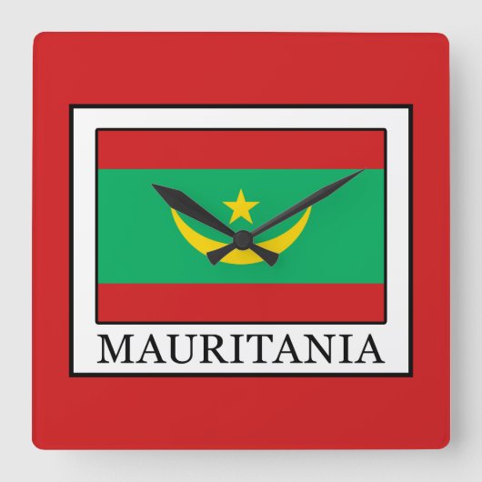 Mauritanië Vierkante Klok (Voorkant)