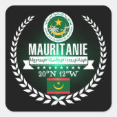 Mauritanië Vierkante Sticker (Voorkant)