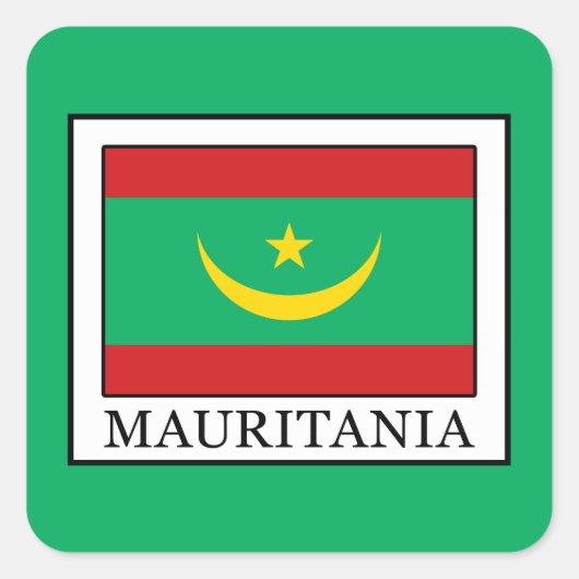 Mauritanië Vierkante Sticker (Voorkant)