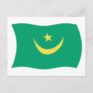 Mauritanië Vlag Ansichtkaart Briefkaart