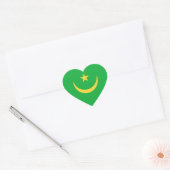 Mauritanië Vlag Hart Sticker (Envelop)
