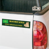 Mauritanië Vlag + Kaart Bumpersticker (Op Truck)