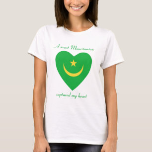 Mauritanië Vlag Liefje T-Shirt
