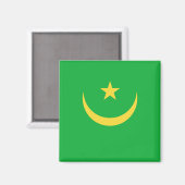 Mauritanië vlag Magnet (Voorkant / Achterkant)