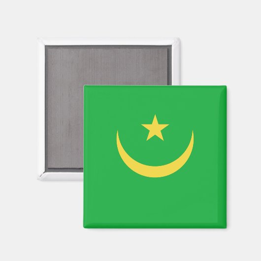 Mauritanië vlag Magnet (Voorkant / Achterkant)