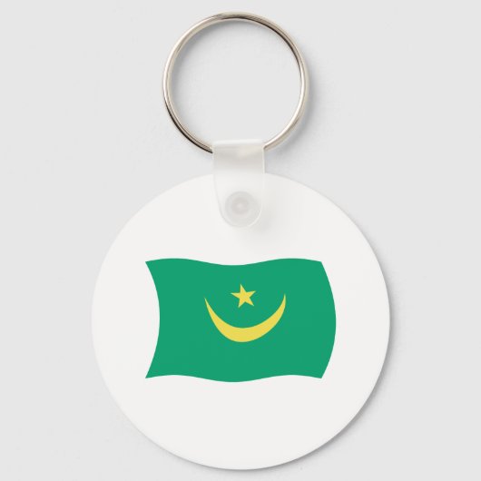 Mauritanië Vlag Sleutelhanger (Voorkant)