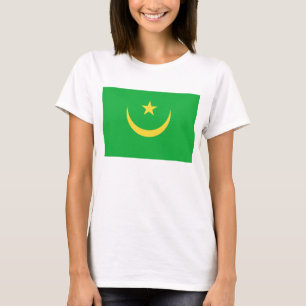 Mauritanië Vlag x Landkaart T-Shirt