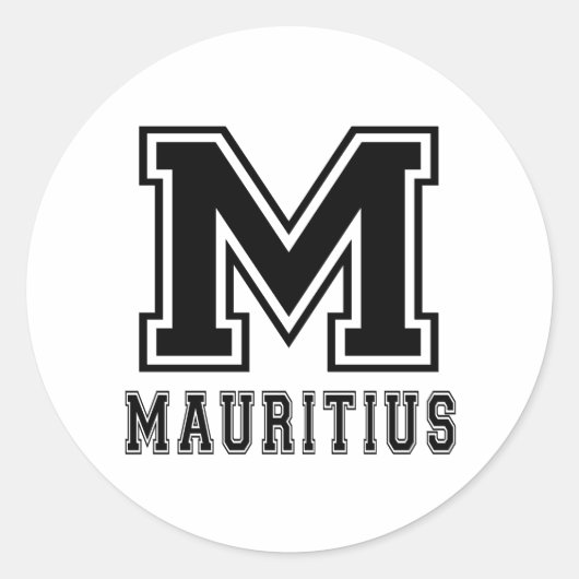 Mauritiaanse Design Ronde Sticker (Voorkant)