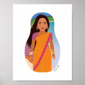 Mauritiaanse, Indiase Matryoshka Poster (Voorkant)