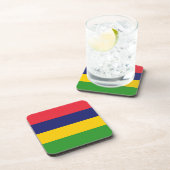 Mauritiaanse vlag bier onderzetter (Rechterzijde)