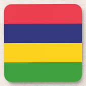 Mauritiaanse vlag bier onderzetter (Voorkant)
