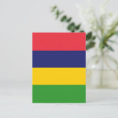 Mauritiaanse vlag briefkaart (Staand voorkant)