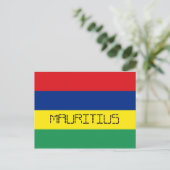 Mauritiaanse vlag briefkaart (Staand voorkant)