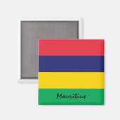 Mauritiaanse vlag en Afrikaanse vakantie- en sport Magneet (Voorkant / Achterkant)