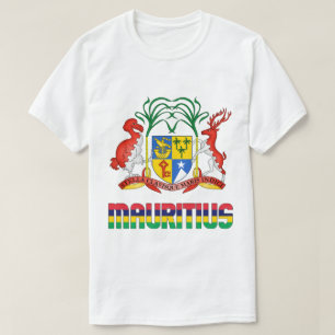 Mauritiaanse vlag en wapenschild t-shirt