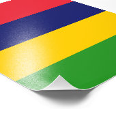 Mauritiaanse vlag foto afdruk (Hoek)