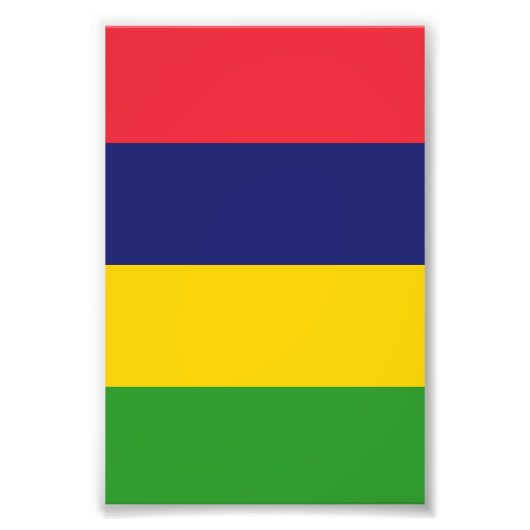 Mauritiaanse vlag foto afdruk (Voorkant)