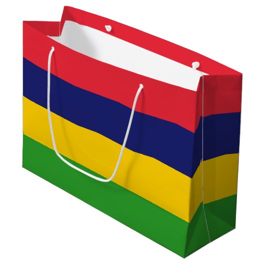 Mauritiaanse vlag groot cadeauzakje (Voorkant Gekanteld)