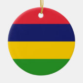 Mauritiaanse vlag keramisch ornament (Voorkant)