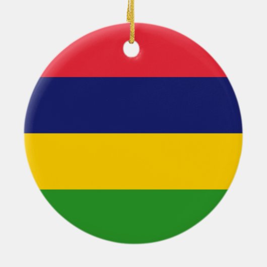 Mauritiaanse vlag keramisch ornament (Achterkant)