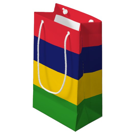 Mauritiaanse vlag klein cadeauzakje (Voorkant Gekanteld)