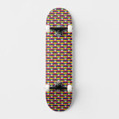 Mauritiaanse vlag kleuren harten Patriottisch Persoonlijk Skateboard (Voorkant)