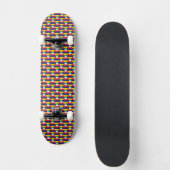 Mauritiaanse vlag kleuren harten Patriottisch Persoonlijk Skateboard (Voorkant)