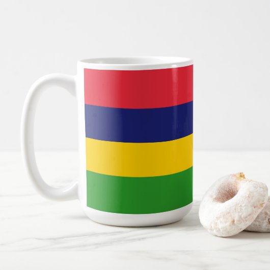 Mauritiaanse vlag koffiemok (Met donut)