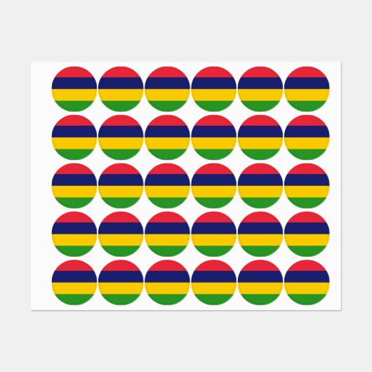Mauritiaanse vlag labels (Vel)