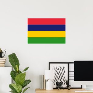 Mauritiaanse vlag poster