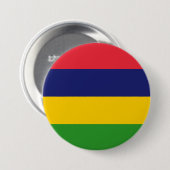 Mauritiaanse vlag ronde button 7,6 cm (Voorkant /achterkant)
