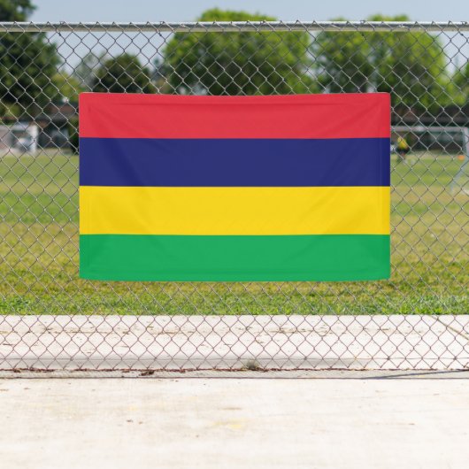 Mauritiaanse vlag spandoek (Insitu)