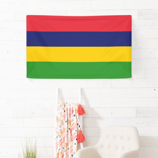 Mauritiaanse vlag spandoek (Insitu)