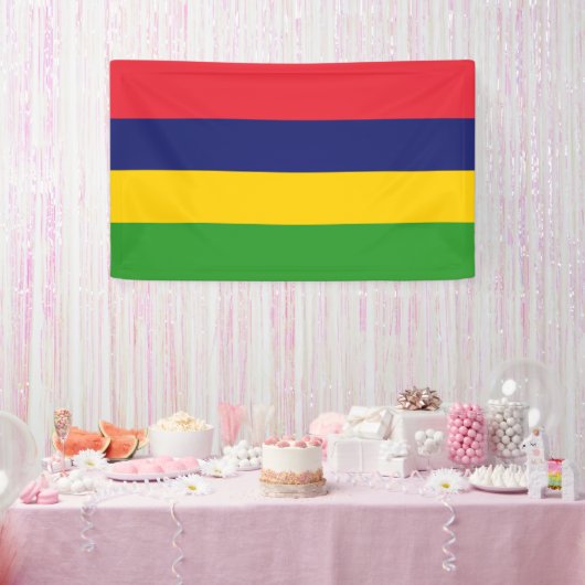 Mauritiaanse vlag spandoek (Feest)