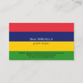 Mauritiaanse vlag visitekaartje (Achterkant)