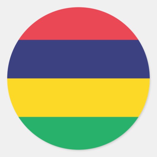 Mauritiaanse vlag, vlag van Mauritius Ronde Sticker (Voorkant)
