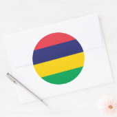 Mauritiaanse vlag, vlag van Mauritius Ronde Sticker (Envelop)