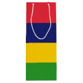 Mauritiaanse vlag wijn cadeautas (Achterkant)