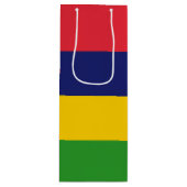 Mauritiaanse vlag wijn cadeautas (Voorkant)