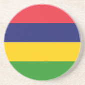 Mauritiaanse vlag zandsteen onderzetter (Voorkant)