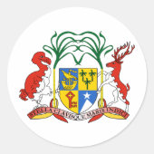 Mauritiaanse wapenstilstand ronde sticker (Voorkant)