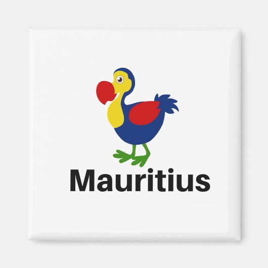 Mauritian Dodo Bird Bright en kleurrijk Magneet (Voorkant)