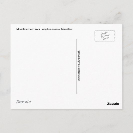 Mauritian Landscapes Briefkaart (Achterkant)