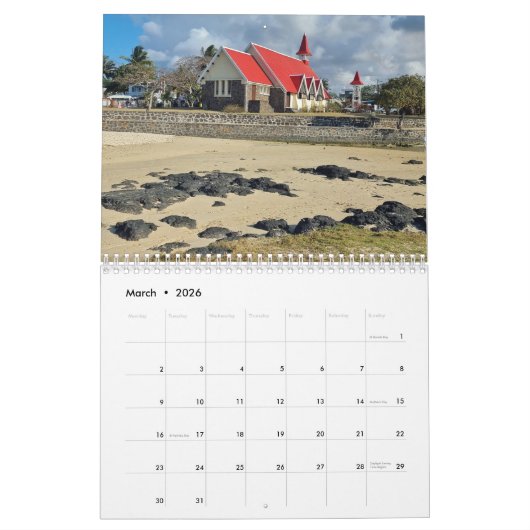 Mauritius 2026 calendar kalender (Mar 2026)