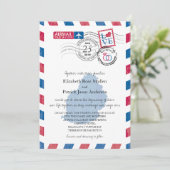 Mauritius Airmail Huwelijksuitnodiging Kaart (Staand voorkant)