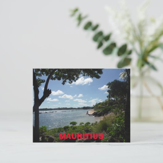 Mauritius Beach Briefkaart (Staand voorkant)