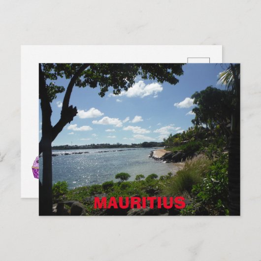 Mauritius Beach Briefkaart (Voorkant / Achterkant)